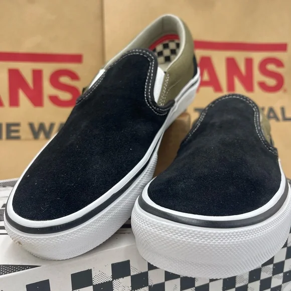 Vans Men’s Skate Slip-OnBlack Olive Sneakers VN0A5FCAB1V
